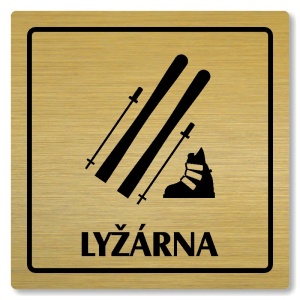 Lyžárna, 80x80mm, zlatá, Arizona